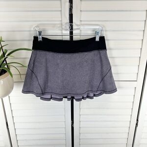 Lululemon Circuit Breaker Skirt II Dispersed Dusky‎ Lavender Black Skort Size 6